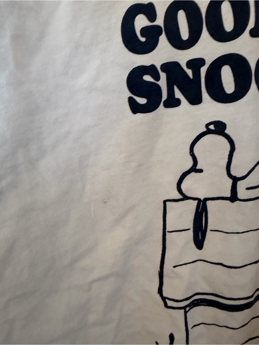 Peanuts Good Ol' Snoopy Crop Tee - White & Navy - Picture 2 of 4